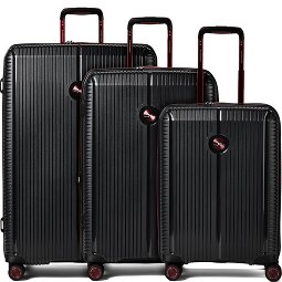 Polestream Paris 4 roulettes Set de valises 3 pièces avec soufflet d'extension  Modéle 2