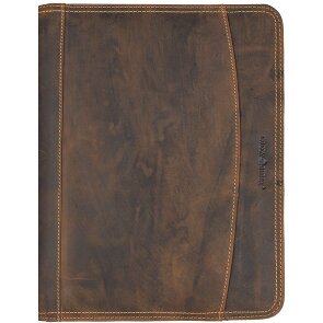 Greenburry Classeur à anneaux vintage en cuir 26 cm