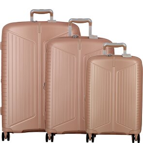 Jump Evae 4 roulettes Set de valises 3 pièces avec soufflet d'extension