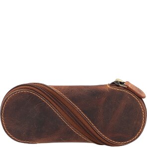 Greenburry Étui à lunettes vintage en cuir 17 cm
