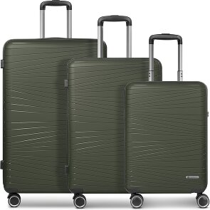 Franky Dallas 3.0 Set de valises à 4 roulettes 3 pièces avec soufflet d'extension