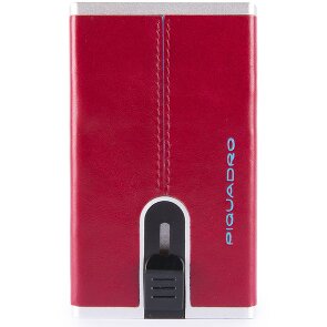 Piquadro Blue Square Porte-cartes de crédit RFID en cuir 6 cm