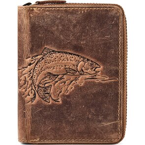 Greenburry Huntsman Porte-monnaie Protection RFID Cuir véritable 10 cm