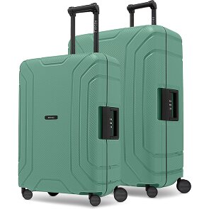 Redolz Set de valises Essentials 15 à 4 roues, tailles M et L, avec fermeture à trois points
