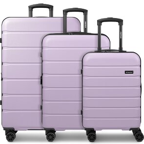 Saxoline Miami 4 roulettes Set de valises 3 pièces avec soufflet d'extension
