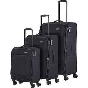 Travelite Chios 4 roulettes Set de valises 3 pièces avec soufflet d'extension