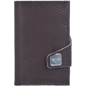 Tru Virtu Click & Slide Porte-cartes de crédit Porte-monnaie RFID en cuir 6,5 cm