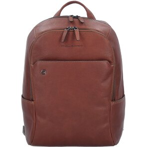 Piquadro Black Square Business Sac à dos en cuir 39 cm Compartiment pour ordinateur portable