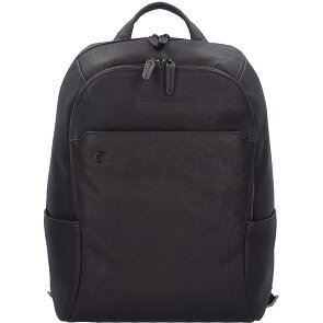 Piquadro Black Square Business Sac à dos en cuir 39 cm Compartiment pour ordinateur portable