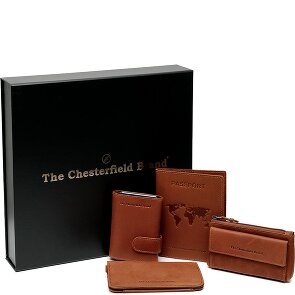 The Chesterfield Brand Porte-cartes de crédit set cadeau 4 pièces cuir 7 cm