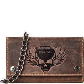 Greenburry Biker Porte-monnaie Protection RFID Cuir véritable 17 cm