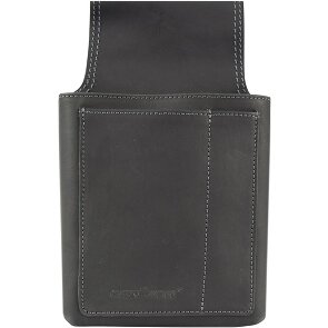 Greenburry Vintage Black Sac banane - Portefeuille serveur en cuir 14,5 cm