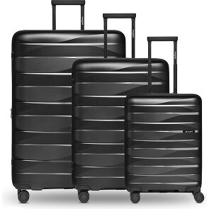 Bergpfeil Travel Set de valises à 4 roulettes 3 pièces avec soufflet extensible