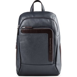 Piquadro Daypack Cuir véritable 39 cm Compartiment ordinateur