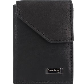 Greenland Nature Black Nappa Porte-monnaie en cuir RFID 7 cm