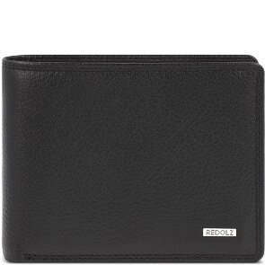 Redolz Leather Essentials QF Porte-monnaie RFID en cuir 12 cm dépliable
