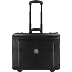 Dermata 2 roulettes Trolley pilote Cuir 39 cm