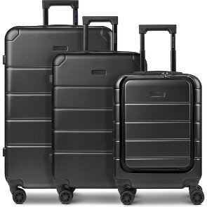 Police Dublin 4 roues Set de valises 3 pièces avec soufflet d'extension