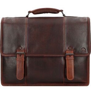 Greenburry Rugged Porte-documents Messenger Cuir véritable 40.5 cm Compartiment ordinateur