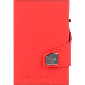 Tru Virtu Click & Slide Porte-cartes de crédit Porte-monnaie RFID en cuir 6,5 cm