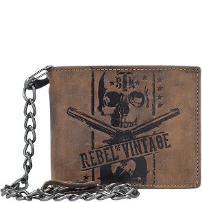 Greenburry Portefeuille Vintage Skull à chaîne en cuir 12,5 cm