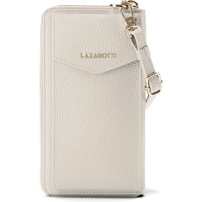 Lazarotti Porte-monnaie en cuir de Bologne à fermeture éclair, avec pochette pour téléphone portable, 19 cm