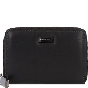 Greenland Nature Black Nappa Porte-cartes de crédit RFID en cuir 11 cm
