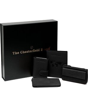 The Chesterfield Brand Porte-cartes de crédit set cadeau 4 pièces cuir 7 cm