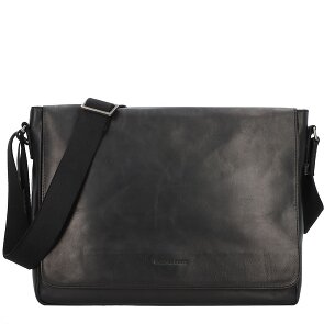 Greenburry Pure Black Messenger Cuir 37 cm