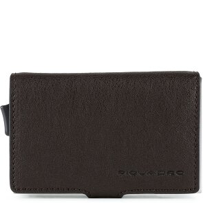 Piquadro Blue Square Étui pour cartes de crédit Protection RFID Cuir véritable 7 cm