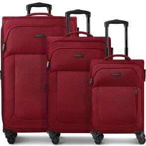 Police San Francisco 4 roues Set de valises 3 pièces avec soufflet d'extension