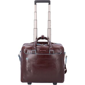 Piquadro Blue Square 2 roues Valise business Cuir véritable 36 cm Compartiment ordinateur