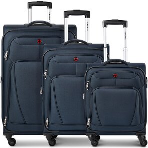 Wenger Beaumont 4 roulettes Set de valises 3 pièces avec soufflet d'extension