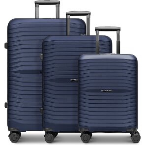 Stratic Shine 4 roues Set de valises 3 pièces avec soufflet d'extension