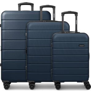 Saxoline Miami 4 roulettes Set de valises 3 pièces avec soufflet d'extension