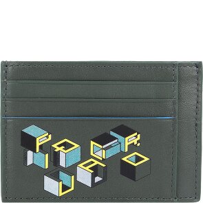 Piquadro Blue Square Revamp Porte-cartes de crédit RFID en cuir 11,5 cm