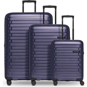 Pactastic Collection 04 THE THREE SET + 4 roulettes Set de valises 3 pièces avec soufflet d'extension