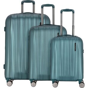 Polestream Moonrock 4 roulettes Set de valises 3 pièces avec soufflet d'extension