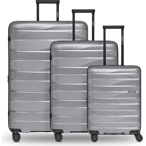 Bergpfeil Travel Set de valises à 4 roulettes 3 pièces avec soufflet extensible
