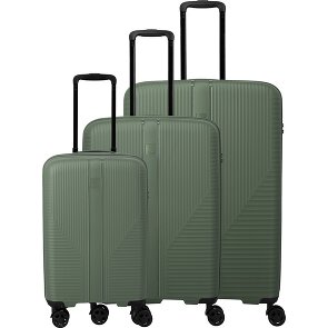 Travelite Air Stripe 4 roulettes Set de valises 3 pièces avec soufflet d'extension