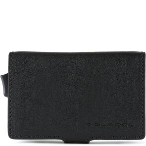 Piquadro Blue Square Étui pour cartes de crédit Protection RFID Cuir véritable 7 cm