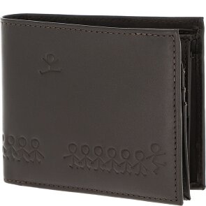 oxmox Leather Porte-monnaie Protection RFID Cuir véritable 10 cm