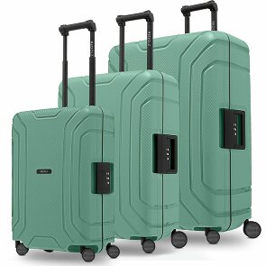 Redolz Essentials 15 Set de valises à 4 roulettes 3 pièces avec fermeture à trois points