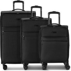 bugatti Valencia Soft 4 roulettes Set de valises 3 pièces avec soufflet d'extension