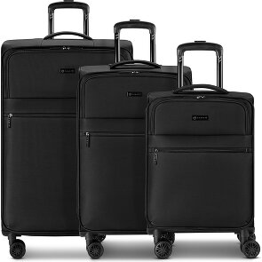 bugatti Valencia Soft 4 roues Set de valises 3 pièces avec soufflet d'extension
