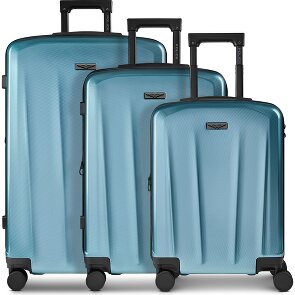 Police New York 4 roues Set de valises 3 pièces avec soufflet d'extension