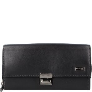 Greenland Nature Black Nappa Porte-monnaie serveur Porte-monnaie RFID en cuir 18 cm