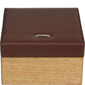 Windrose Wood Coffret à bijoux cuir 18 cm