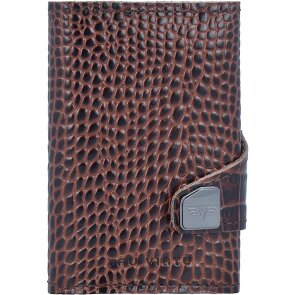 Tru Virtu Click & Slide Porte-cartes de crédit Porte-monnaie RFID en cuir 6,5 cm