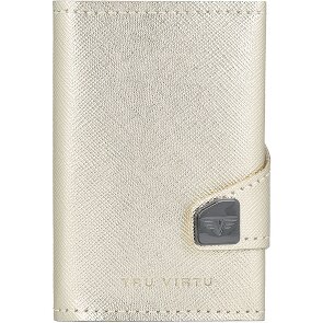 Tru Virtu Click & Slide Porte-cartes de crédit Porte-monnaie RFID en cuir 6,5 cm